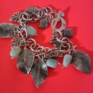 Sterling Silpada Leaf charm bracelet 925